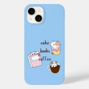 Coque Pour iPhone 14 Livres de gâteau Café