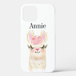 Case-Mate iPhone Case Llama Pink Aquarelle Nom