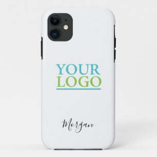 Case-Mate iPhone Case Logo/Art/Photo, Nom Script noir, Blanc