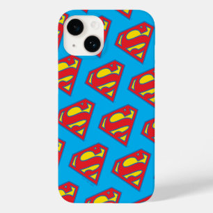 Coque Pour iPhone 14 Logo classique Supergirl avec fond bleu