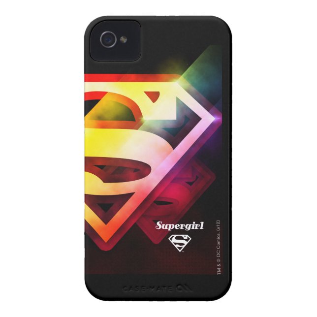 Coques Case-Mate iPhone Logo couleur supergirl (Dos)