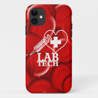LOGO DE SERINGUE DE COEUR DE TECH DE LABORATOIRE