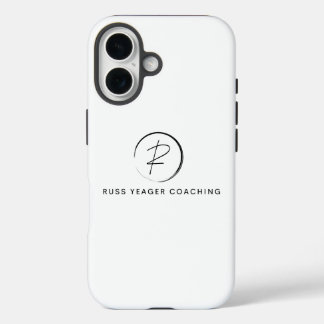 Coques iPhone 16 Logo de signature de coaching Russ Yeager