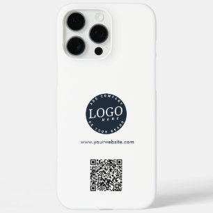 Coques iPhone 16 Pro Max Logo d'entreprise et site Web QR Code personnalisé