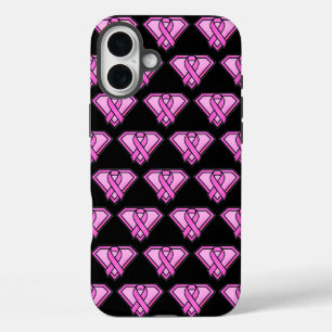 Coques iPhone 16 Plus Logo Diamond Sensibilisation au Cancer du Sein Noi