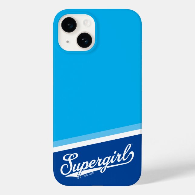 Coques Case-Mate iPhone Logo du nom étoilé Supergirl Baseball (Verso)