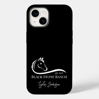 Coque Pour iPhone 14 Logo du ranch cheval marque équestre stable