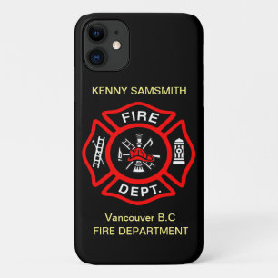 Case-Mate iPhone Case Logo du service d'incendie Badge noir et rouge11