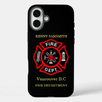 Logo du service d'incendie Badge noir et rouge11