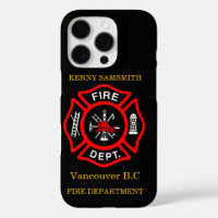 Logo du service d'incendie Badge noir et rouge11