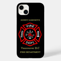 Logo du service d'incendie Badge noir et rouge11