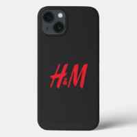 logo h et m rouge sur un arrière - plan noir