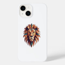 Logo Lion géométrique Tribal Couverture mobile