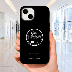 Coque Pour iPhone 14 Logo minimaliste de marque professionnelle noir
