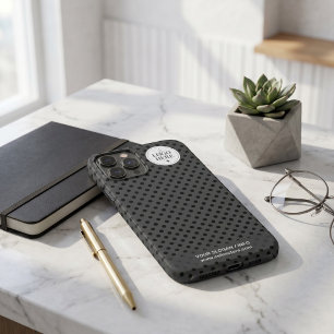 Case-Mate iPhone Case Logo minimaliste noir et blanc en pointillés pour 