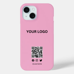 Coque Pour iPhone 15 Logo modifiable styliste moderne   code qr et text