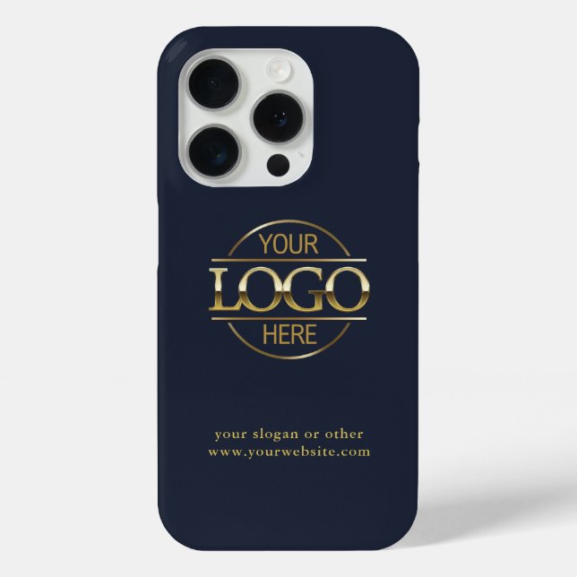 Coques Case-Mate iPhone Logo professionnel personnalisé | Bleu Marine (Verso)