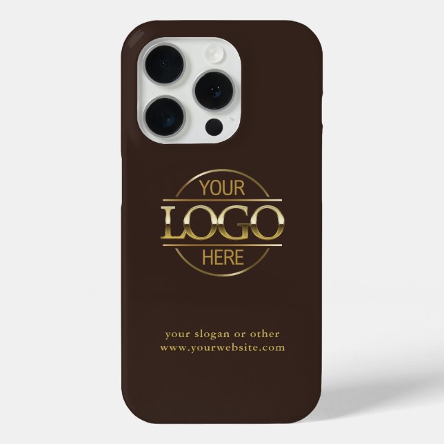 Coques Case-Mate iPhone Logo professionnel personnalisé | Minimal Brown (Verso)