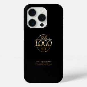 Coque iPhone 15 Pro Logo professionnel personnalisé Minimal noir