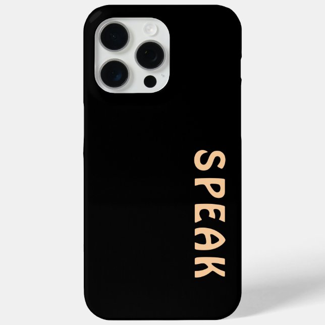 Coques Case-Mate iPhone Logo SPEAK Noir (Verso)