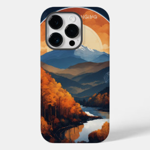 Coque Pour iPhone 14 Pro Logo Thinksgiving - Montagnes Smoky