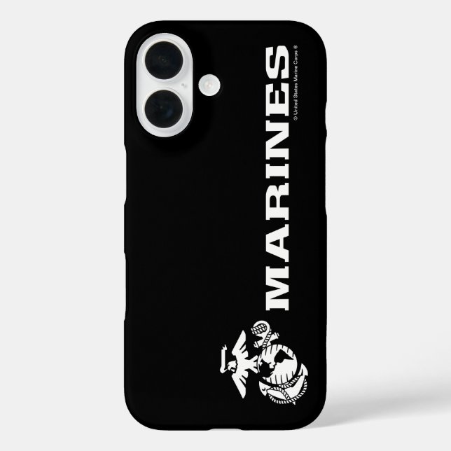 Coques Case-Mate iPhone Logo USMC - Blanc (Verso)