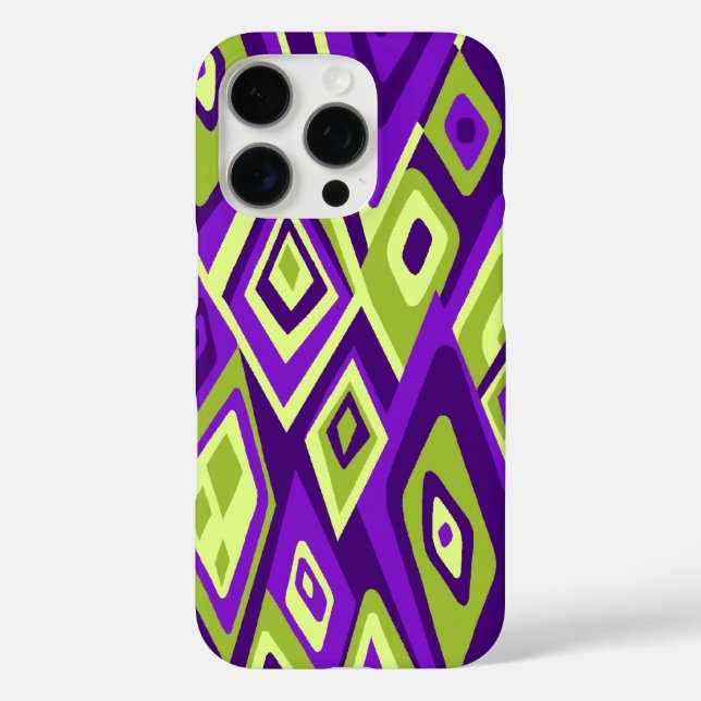Coques Case-Mate iPhone Loin Retro Abstrait Psychédélique Violet (Verso)