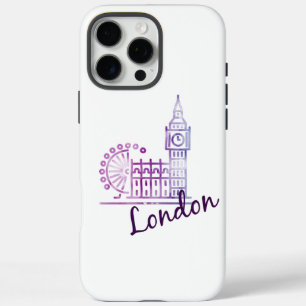 Coques iPhone 16 Pro Max Londres vintage Big Ben – Art de voyage britanniqu