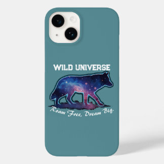 Coque Pour iPhone 14 Lone Galaxy Wolf Silhouette (wild universe)