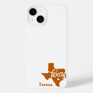 Coque Pour iPhone 14 Longhorn Burnt Orange Texas Heart