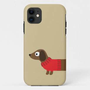 Coque Case-Mate Pour iPhone Longue illustration mignonne de teckel