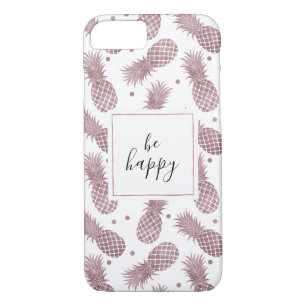 Etui iPhone Case-Mate L'or rose pointille des ananas