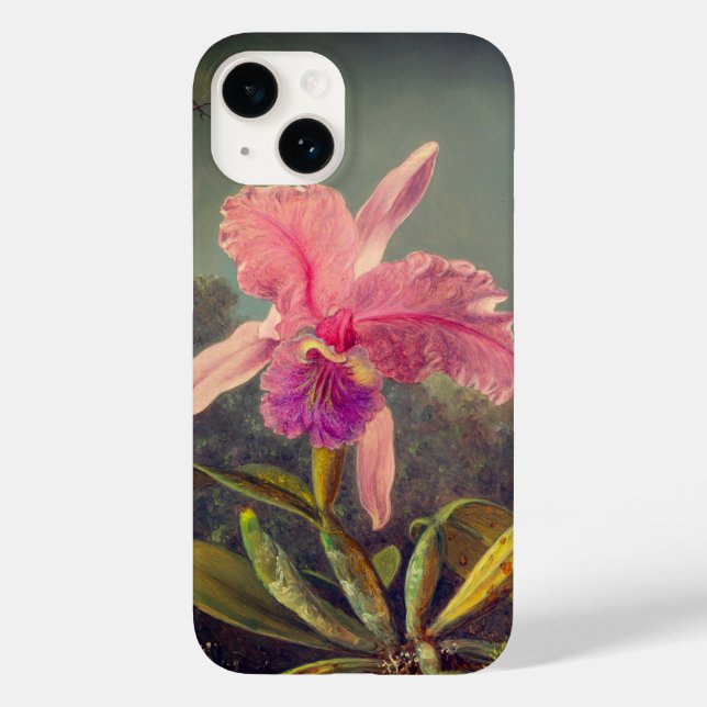 Coques Case-Mate iPhone L'orchidée de Cattleya et trois colibris Heade (Verso)