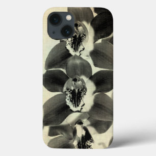 iPhone 13 Coque L'orchidée rougissent des panneaux IV