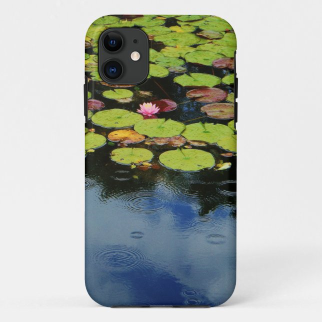 Coques Case-Mate iPhone Lotus rose en pluie (Dos)