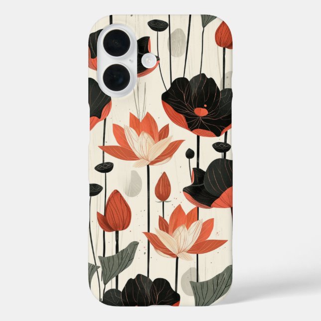 Coques Case-Mate iPhone Lotus stylisé (Verso)