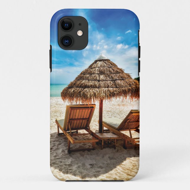 Coques Case-Mate iPhone Lounge on beach throw pillow (Dos)