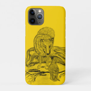 Case-Mate iPhone Case Loup et corbeau noir et jaune