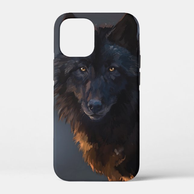 Coques Case-Mate iPhone Loup noir (Verso)