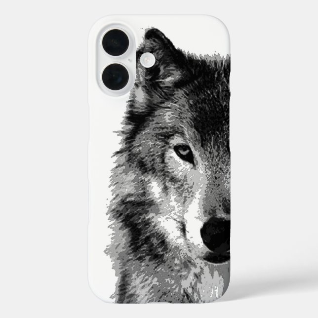 Coques Case-Mate iPhone Loup noir et blanc (Verso)