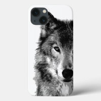 Loup noir et blanc