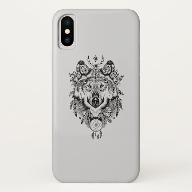 Coques Case-Mate iPhone Loup tribal indien (Dos)
