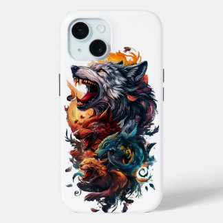 Coque Pour iPhone 15 loups