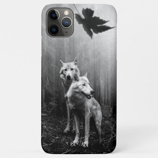 Coques Case-Mate iPhone Loups Merveilleux Noir et Blanc Nous Laissent Seul (Dos)