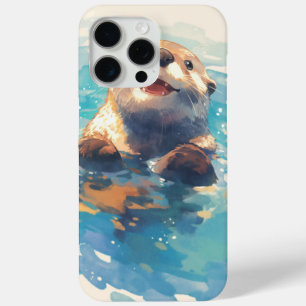 Coque iPhone 15 Pro Max Loutre éclaboussant à travers la lumière du soleil