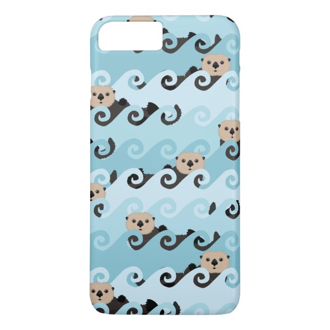 Coques Case-Mate iPhone Loutres de mer montant les vagues (Dos)