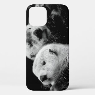 Case-Mate iPhone Case Loutres de mer : Paire blanche noire.
