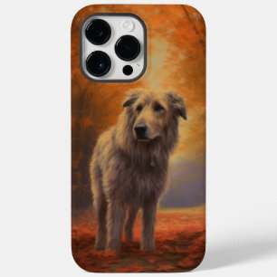 Coque Pour Pour iPhone 14 Pro Max Louveteau dans les feuilles d'automne qui tombent