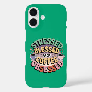 Coques iPhone 16 Louveur de café : Stressé béni et café observé
