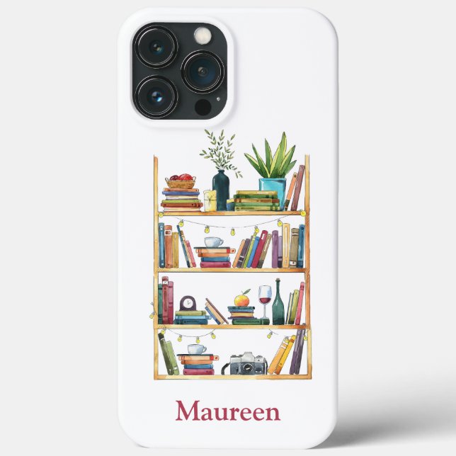 Coques Case-Mate iPhone Louveur de livres de bibliothèque personnalisée (Verso)